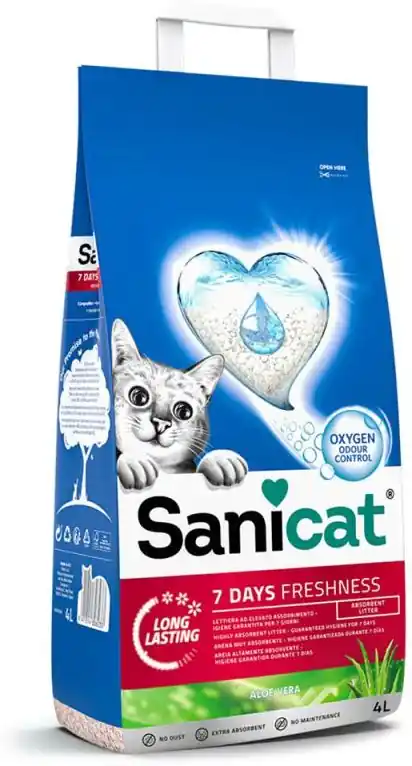 Reducere de preț Sanicat 7 Days Aloe Vera nisip pisici