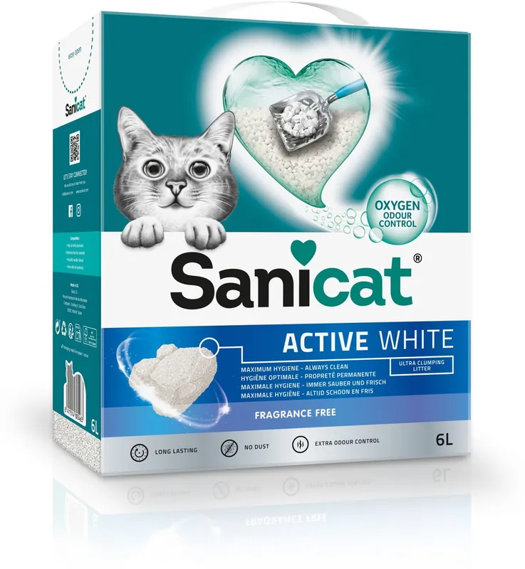 Popular Sanicat Active White nisip alb aglomerant pentru pisici