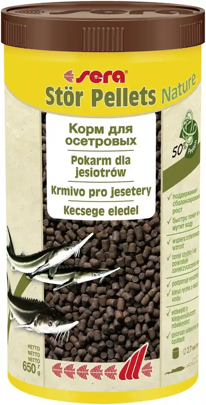 Retur gratuit Sera Stör Pellets - Hrană de bază naturală pentru cegă/sturion