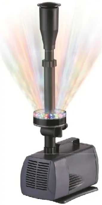 Disponibil imediat Sobo - Pompă pentru fântână arteziană cu lumină LED pentru iaz