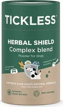 Tickless HerbalShield pudră complexă pentru protecție naturală împotriva căpușelor pentru câini Comandă acum
