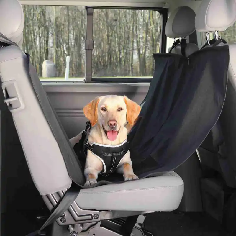 Calitate înaltă Husă auto Trixie din nailon pentru banchetă, cu protecții laterale