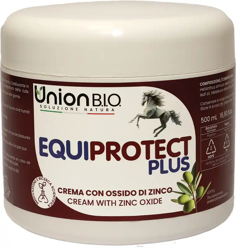 Union Bio Equiprotect Plus cremă nutritivă cu oxid de zinc pentru cai Preț promoțional