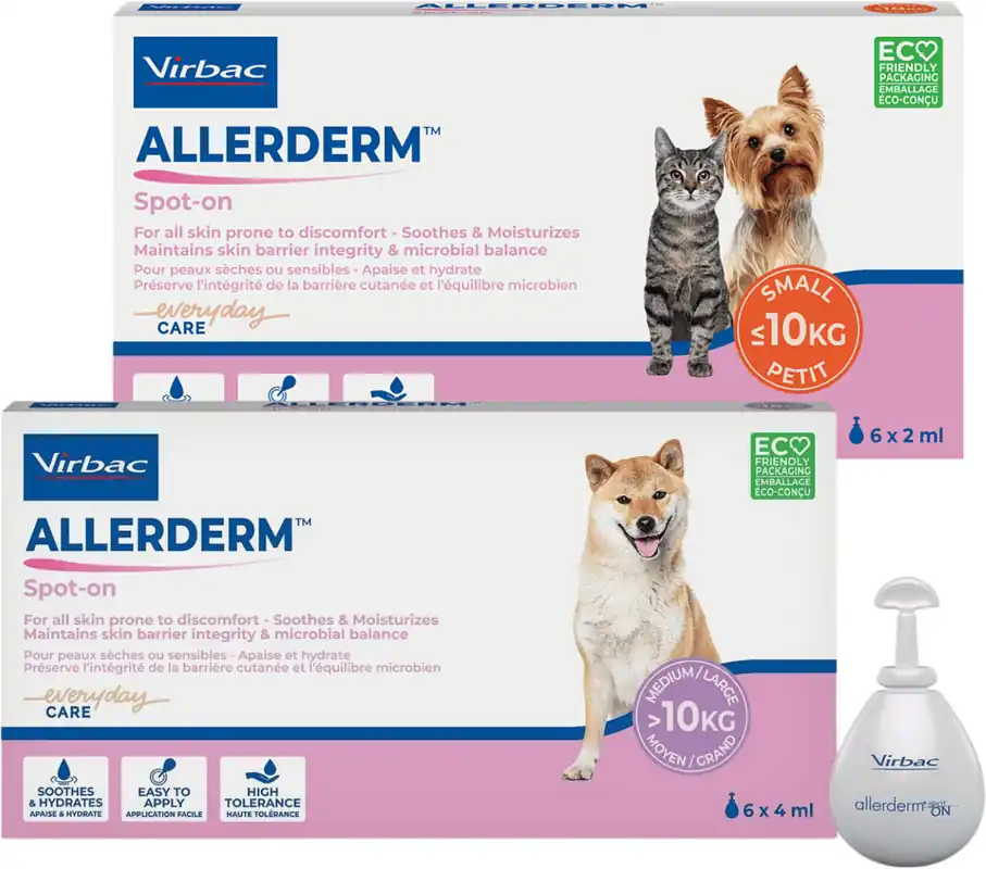 Retur gratuit Virbac Allerderm spot-on tratament suplimentar pentru bolile de piele