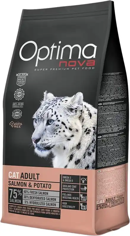 Visán Optimanova Cat Adult Salmon & Potato Grain Free Ultima șansă