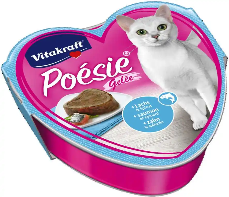 Vitakraft Poésie Salmon Gelée - Hrană umedă cu somon în aspic la tăviță Retur gratuit