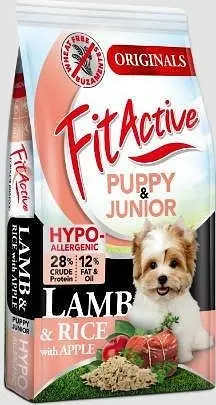 Livrare rapidă FitActive Wheatfree Puppy & Junior Hypoallergenic Lamb