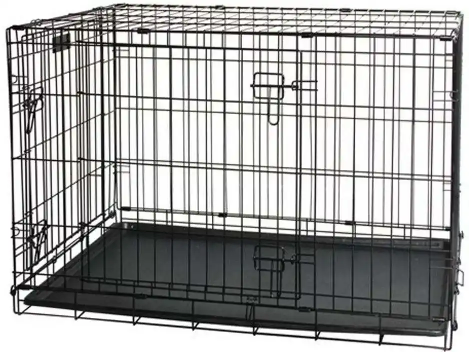 Cumpără online PAWISE Cuşcă din metal pentru câini, demontabilă, Negru