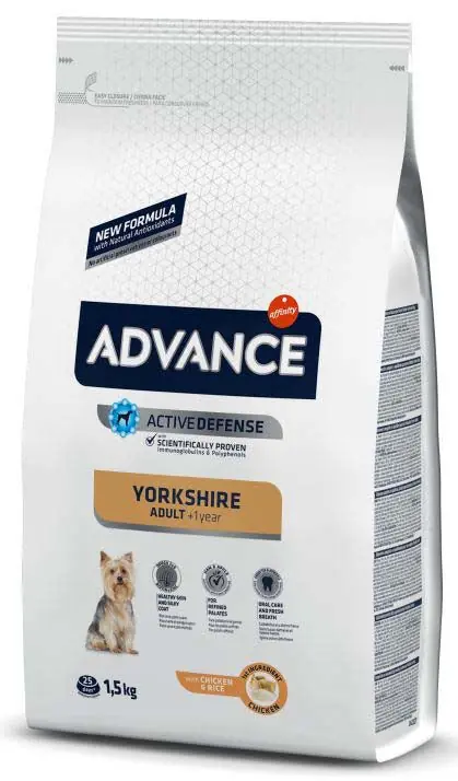 ADVANCE Yorkshire, Pui şi orez, 1,5kg Promoție
