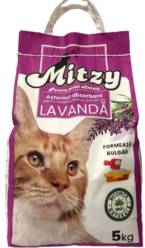 MITZY Nisip pentru pisici, cu aromă de lavandă 5,5 L, 5kg Livrare expres