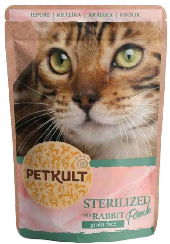 Vezi acum PETKULT Plic pentru pisici sterilizate, cu Iepure 100g