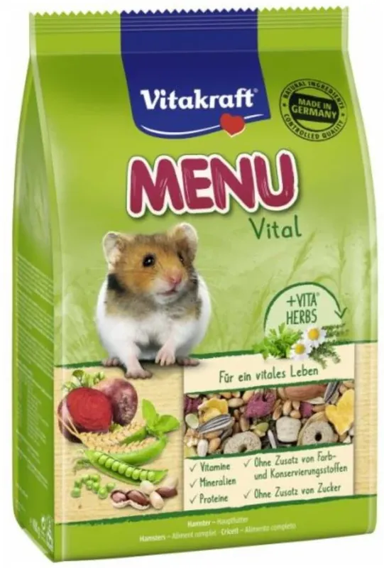 Preț mic VITAKRAFT Menu VITAL cu Ierburi, Hrană completă pentru Hamsteri 400g