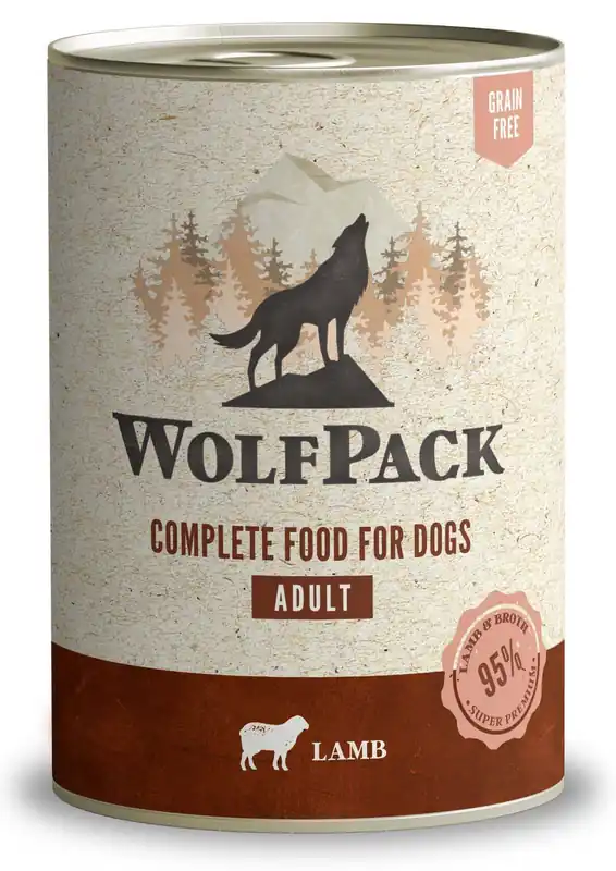 Comandă acum WOLFPACK Adult Miel, Hrană umedă pentru câini adulţi