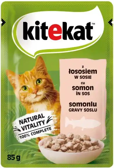 Vezi acum KITEKAT Plic hrană umedă pentru pisici Adulte, cu Somon 85g