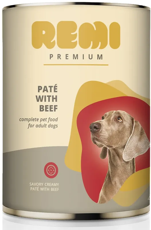 REMI Premium Conservă pentru câini, pate cu Vită 400g Popular