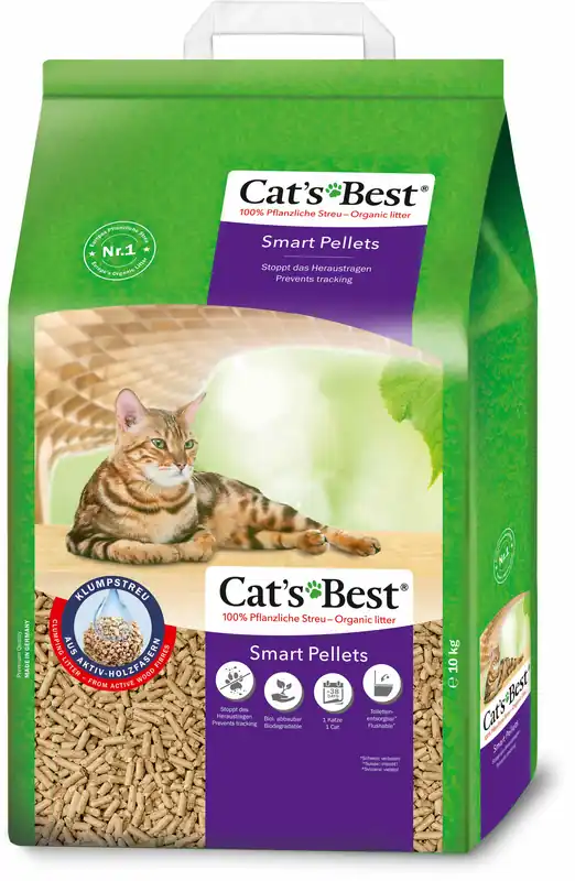 CAT‘S BEST Smart Pellets Aşternut vegetal pentru pisici 20L/10kg Preț mic