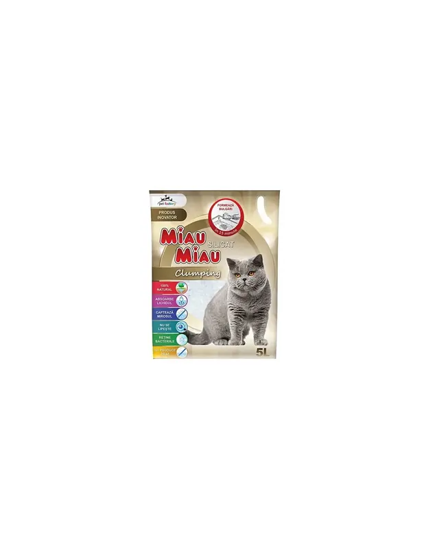 Preferatul clienților Silicat Miau Miau Clamping, 5 L