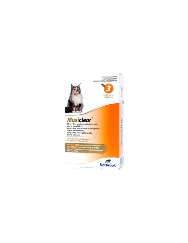 Cumpără online Moxiclear Cat 1 pip x 0.8 ml, L 4-8 kg