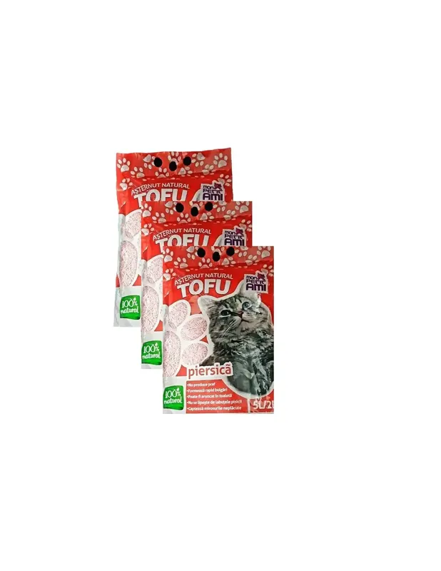 Asternut Mon Petit Ami, Tofu Piersica, 3 x 5 L (2 kg) Cumpără online