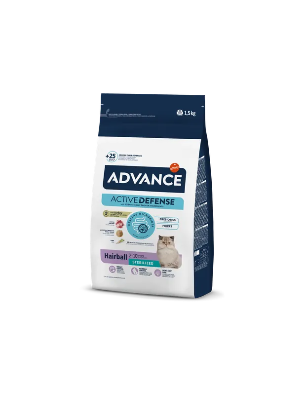 Advance Pisica Adult Sterilised Hairball 1,5 kg Promoție