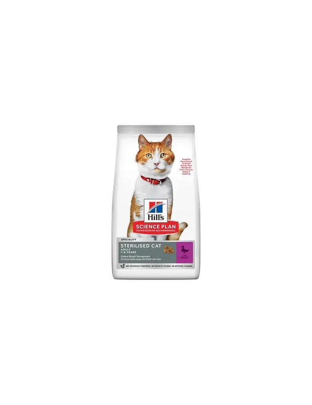 Cel mai vândut Hill‘s SP Feline Adult Sterilised Duck 1.5 kg*