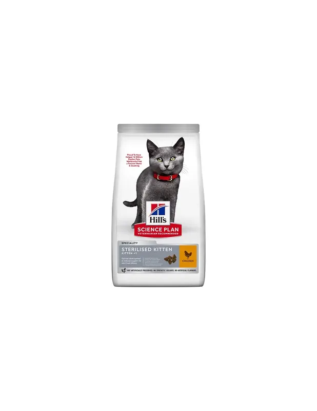 Hill‘s SP Feline Kitten Sterilised Chicken 1.5 kg Noutate