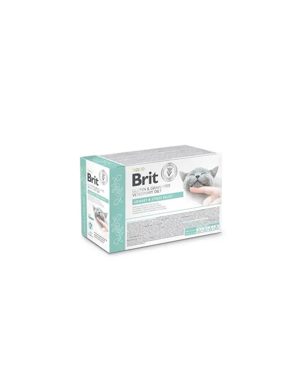 Ofertă exclusivă Brit GF Veterinary Diet Cat Urinary & Stress Relief Pouch Fillets in Gravy 12x85 g