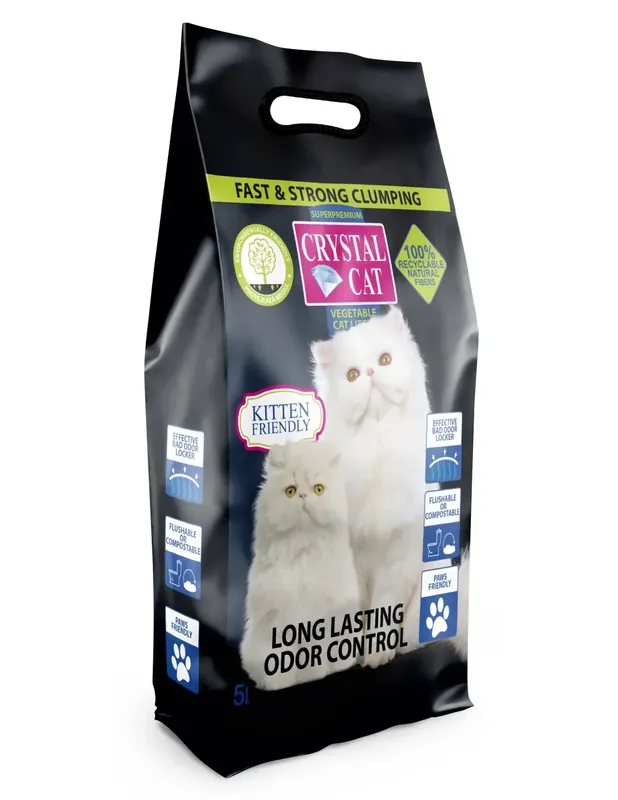 Crystal Cat Asternut Vegetal 2 x 5 L Retur gratuit