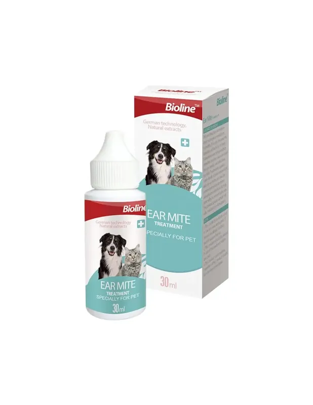 BIOLINE SOLUTIE ANTIPARAZITARA URECHI PENTRU CAINI SI PISICI 30ML Premium