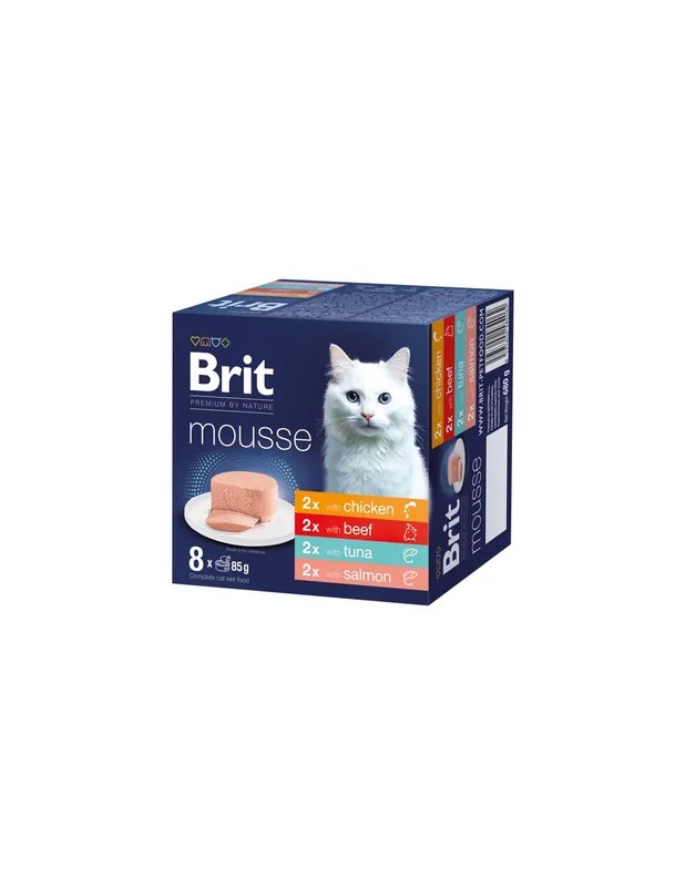 Brit Premium by Nature Cat Mousse Multipack Mix 2 x 8x85 g Ofertă