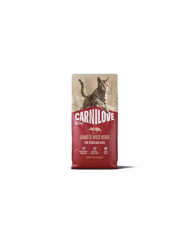Promoție Carnilove Active Cat Dry Lamb & Wild Boar Sterilised Adult All Breeds 6 kg