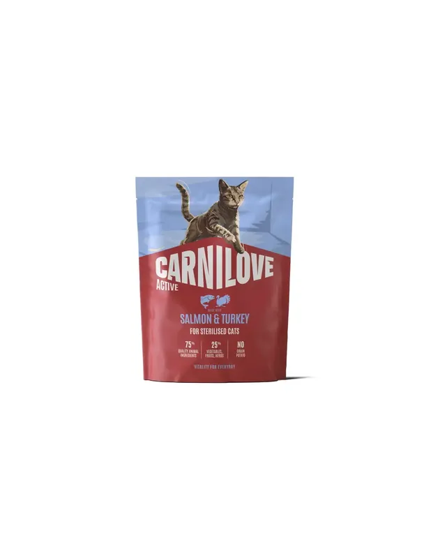 Carnilove Active Cat Dry Salmon & Turkey Sterilised Adult All Breeds 400 g Preț promoțional