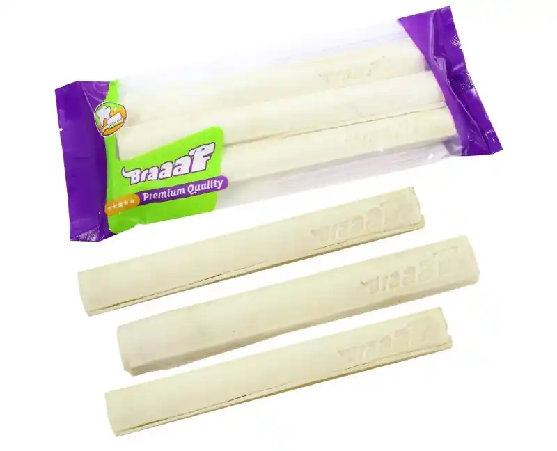 Os de ros pentru caini Rawhide Braaaf 255 gr / 3 buc set Plată securizată