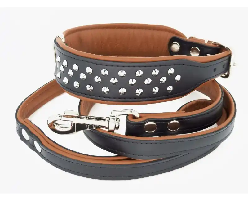Zgarda piele lux caini Luxury Staff Popular