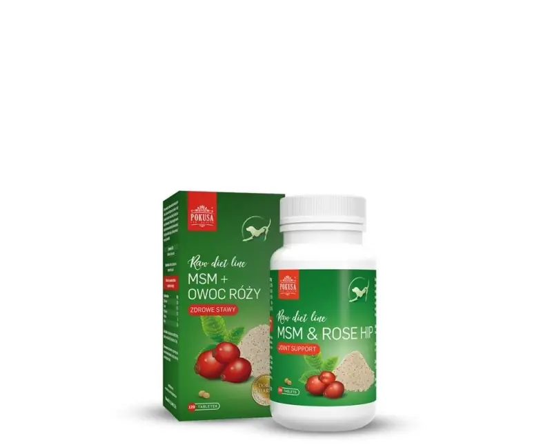 Noutate Supliment pentru articulatii caini RawDietLine MSM & RoseHip 120 tablete