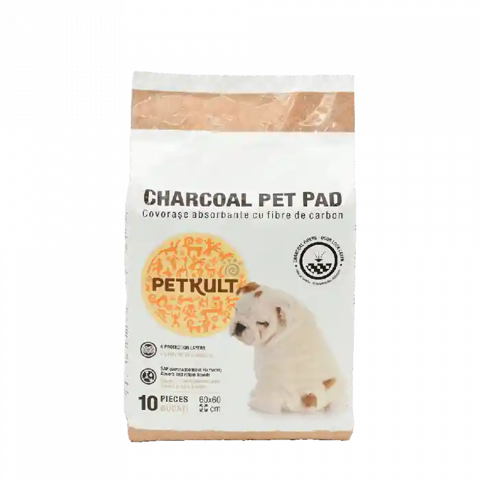 Covorase absorbante pentru caini, PetKult Charcoal Pet Pad, 10 Bucati Noutate