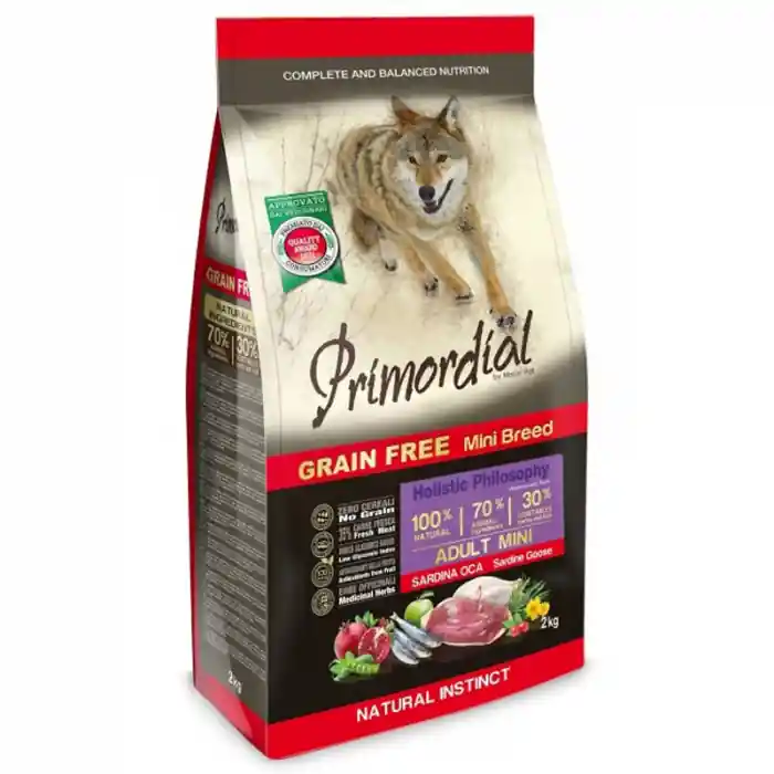 Hrana uscata caini, Primordial Grain-Free Holistic Dog Adult Mini Sardine si Gasca, 2 Kg Popular