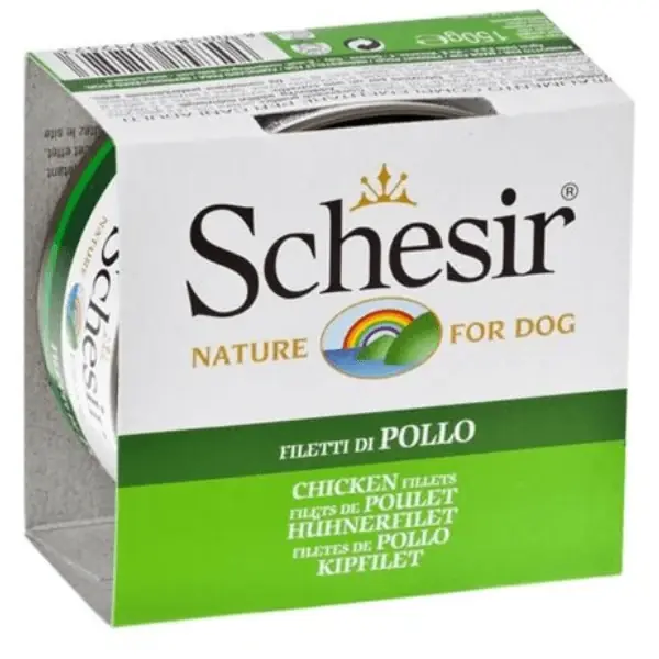 Hrana umeda pentru caini Schesir Adult cu pui file 150g Retur gratuit