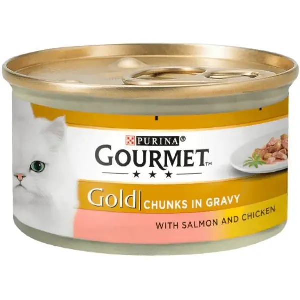 Ofertă Hrana umeda pentru pisici Gourmet Gold Somon si Pui 85g