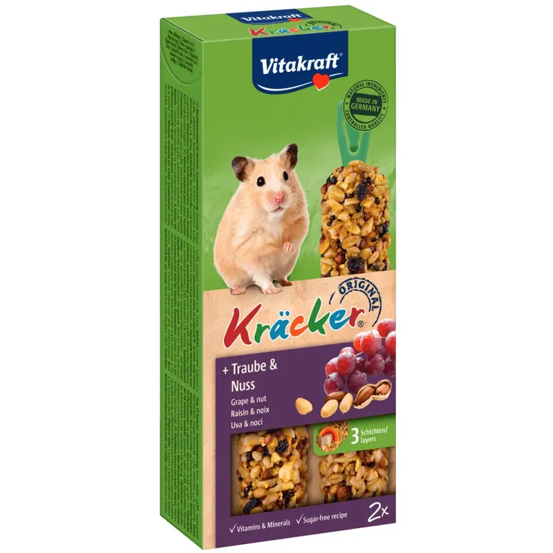 Baton pentru hamsteri Vitakraft Kracker cu nuci 112G Nu rata