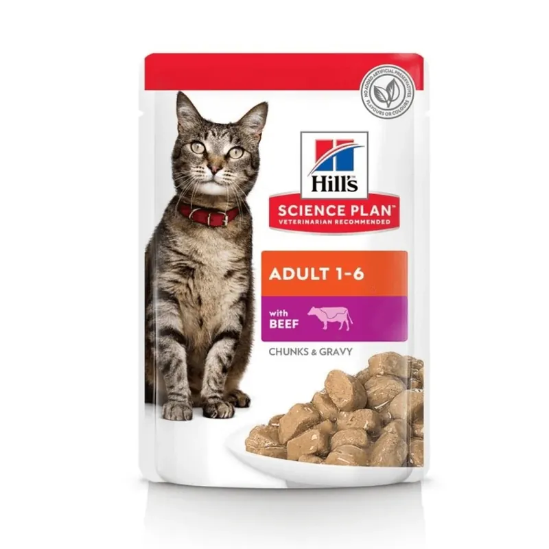 Hrana umeda pentru pisici Hill‘s Adult cu vita 85g Super ofertă