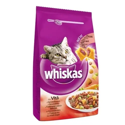 Hrana uscata pentru pisici Whiskas Adult cu vita si ficat 14 kg Ofertă de sezon