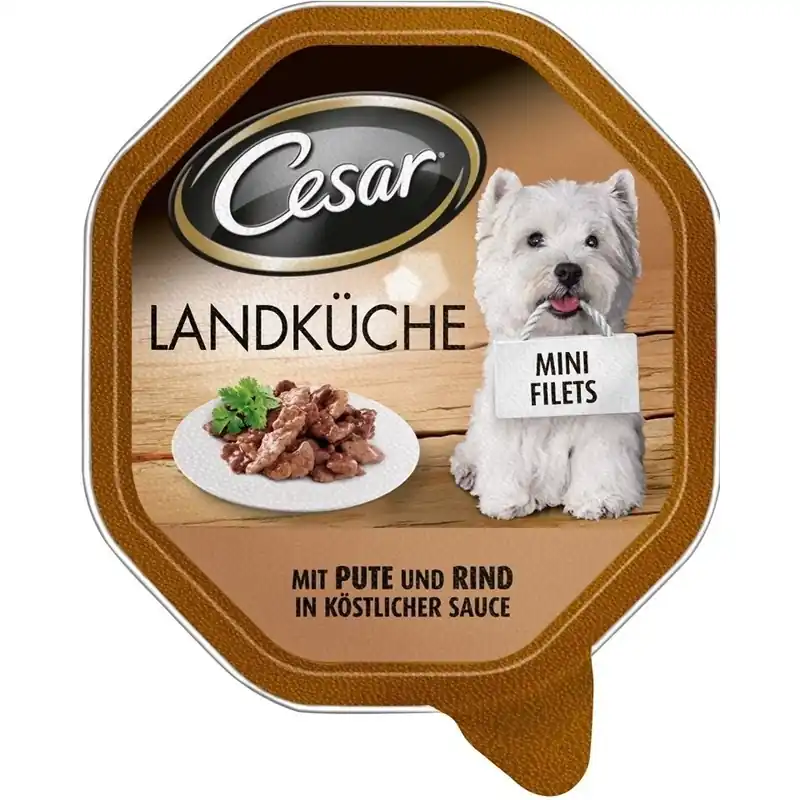Hrana umeda pentru caini Cesar cu curcan si vita 150 g Cel mai bun preț
