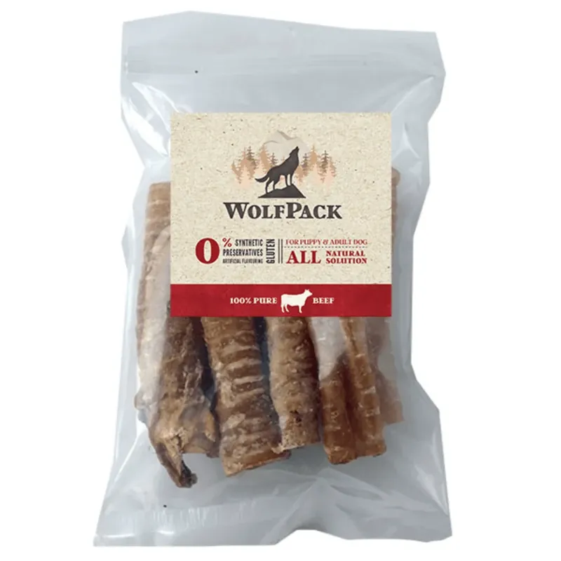 Comandă acum Recompense pentru caini WolfPack Gat de vita 200g