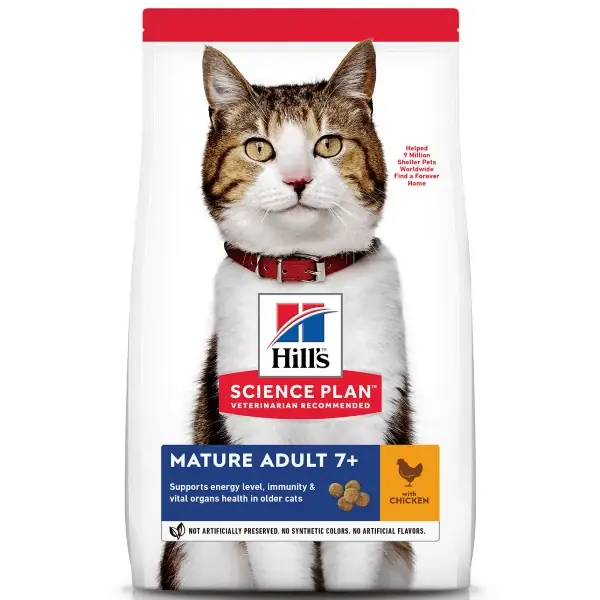 Hrana uscata pentru pisici Hill‘s Science Plan Mature Pui 1.5kg Reducere specială