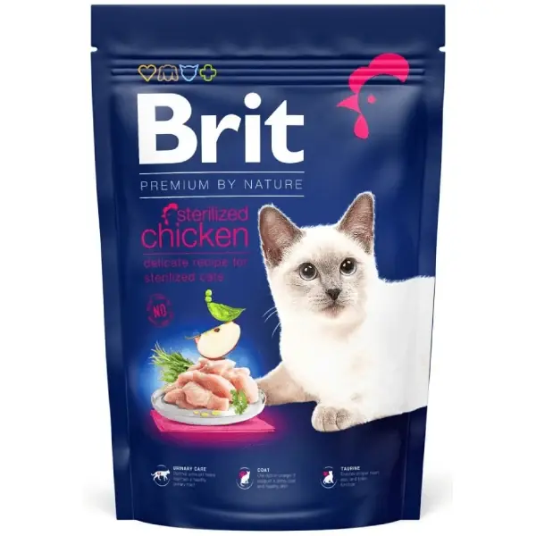 Hrana uscata pentru pisici Brit Premium Cat Sterilized Pui 300g Reducere de preț