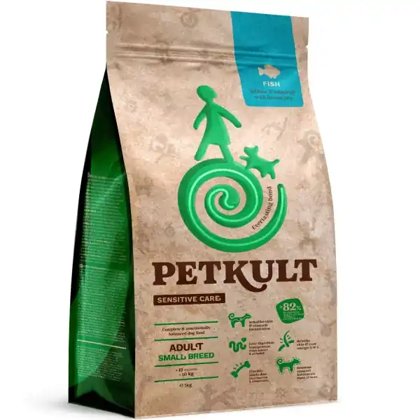 Ofertă exclusivă Hrana uscata pentru caini Petkult Sensitive Adult Talie Mica Peste 3kg