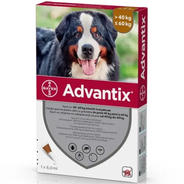 Advantix 600 (40-60kg) - 1 Pipeta Doar azi