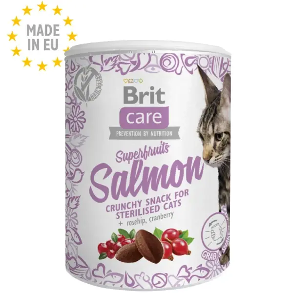 Ofertă de sezon Recompense pentru pisici Brit Care Cat Snack Superfruits Somon 100g