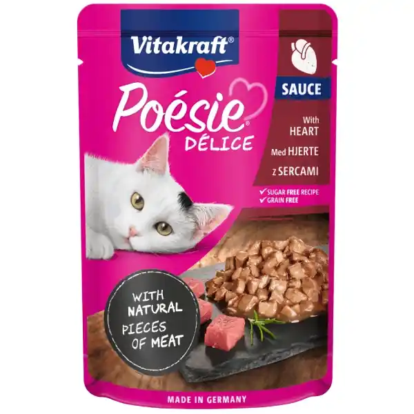 Hrana umeda pentru pisici Vitakraft Poesie Inima in sos 85g Preț mic